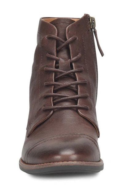 Shop Comfortiva Cordia Cap Toe Bootie In Cocoa Brown