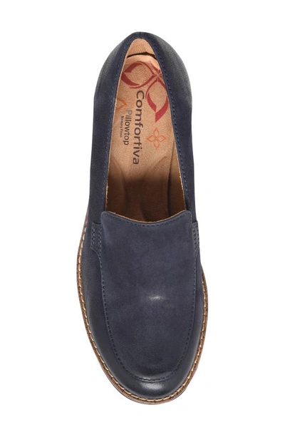 Shop Comfortiva Farland Wedge Loafer In Sky Navy