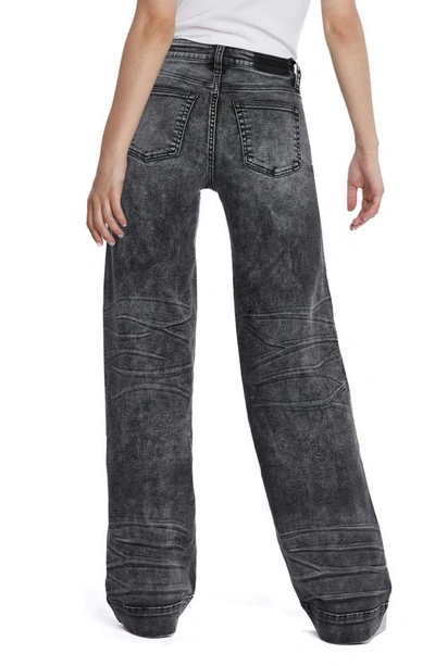 Shop Hint Of Blu Love Wide Leg Jeans In Storm Grey