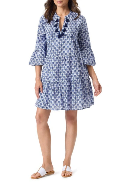 Shop Tommy Bahama Casa Palma Tiered Cover-up Dress In Mare Navy