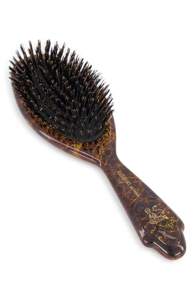 Shop Alexandre De Paris L'élégante Smoothing Hairbrush In Chocolate