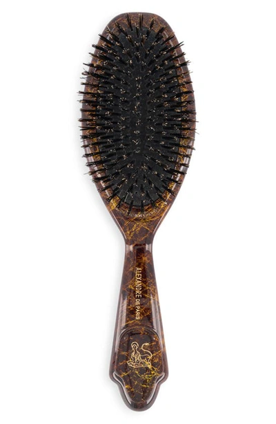Shop Alexandre De Paris L'élégante Smoothing Hairbrush In Chocolate