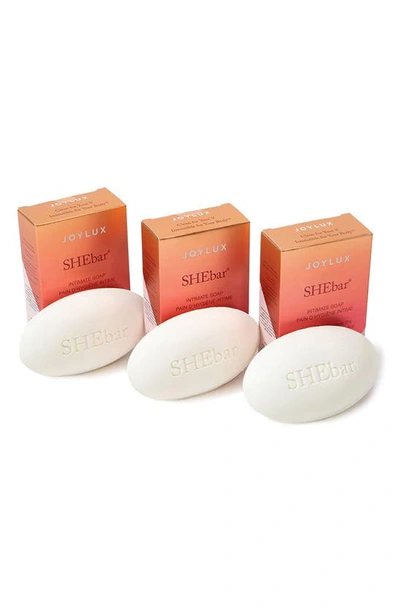 Joylux Shebar Intimate Cleansing Soap Bar, 3 Pack In Rose Gold