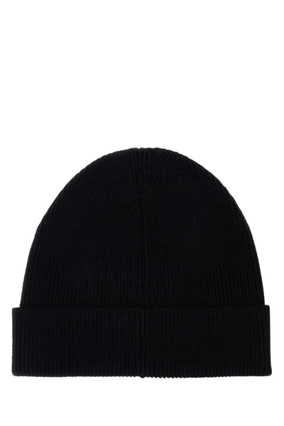Ambush Foldable Ribbed Knit Wool Beanie In Black
