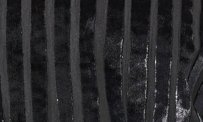 Shop Ming Wang Metallic Stripe Woven Blouse In Black/ Silver