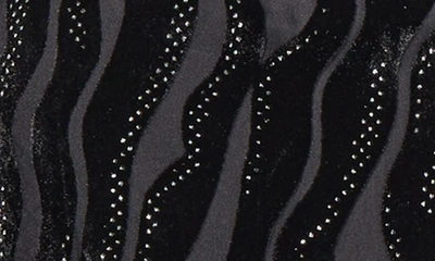 Shop Ming Wang Wave Pattern Mock Neck Blouse In Black