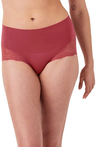 Shop Spanx Undie-tectable® Lace Hi-hipster Panties In Wild Rose