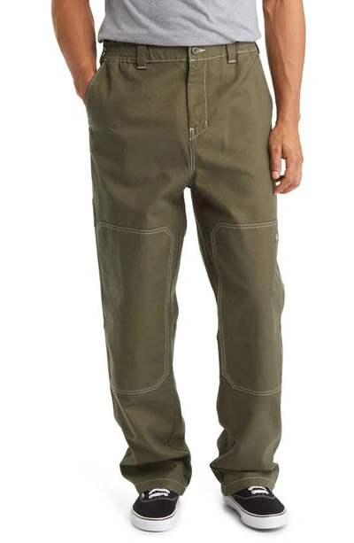 Shop Dickies Florala Cotton Twill Pants In Military Green