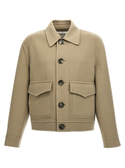 Shop Ami Alexandre Mattiussi Cashmere Wool Coat Coats, Trench Coats Beige