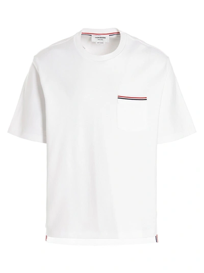 Shop Thom Browne Pocket T-shirt White