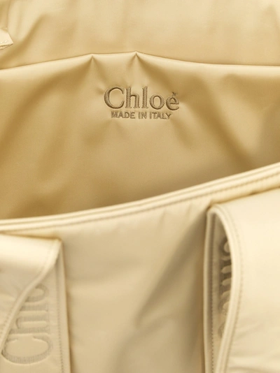 Shop Chloé Woody Tote Bag White