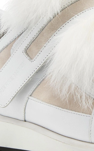 Shop Pierre Hardy Fox Fur Sneakers