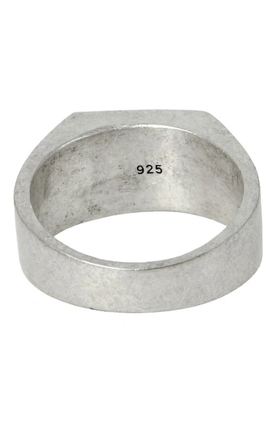 Shop Allsaints Sterling Silver Stud Signet Ring In Warm Silver