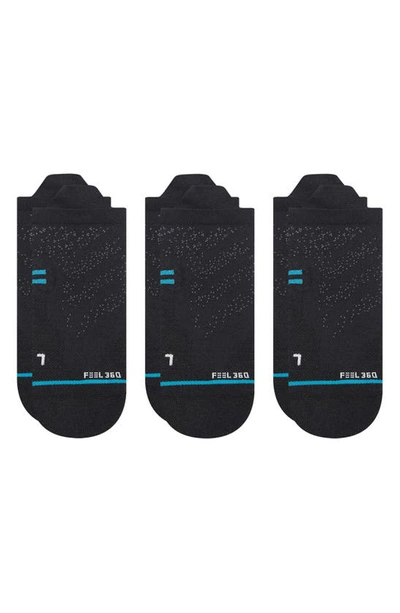 Shop Stance 3-pack Athletic Tab Back Socks In Black