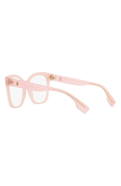 Shop Burberry Sylvie 53mm Square Optical Glasses In Pink