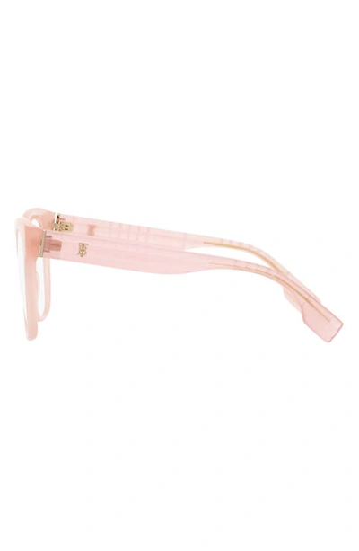 Shop Burberry Sylvie 53mm Square Optical Glasses In Pink