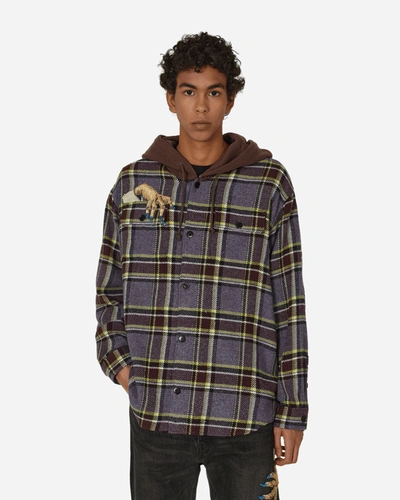 Shop Undercover Hand Hooded Shirt In Purple