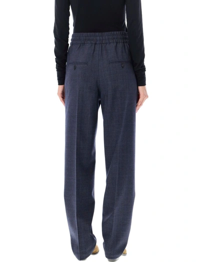 Isabel Marant Étoile Priska Pleated Prince Of Wales Checked Wool-blend Pants In Midnight Blue Check