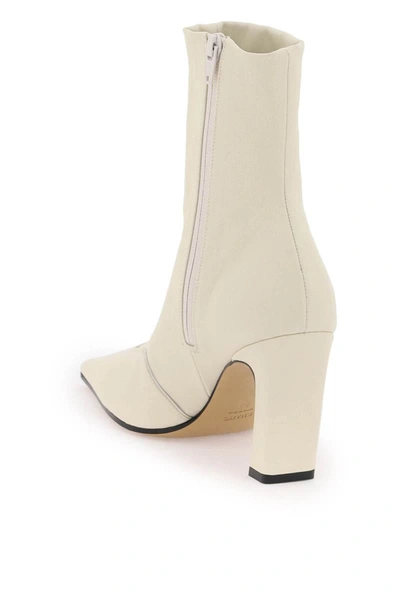 Shop Khaite Dallas Ankle Boots In White