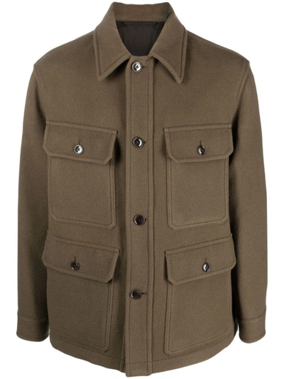 Shop Lemaire Jacket-shirt In Brown