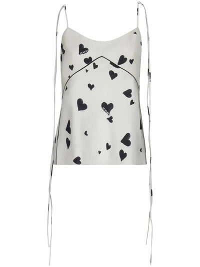 Shop Marni Printed Top In White