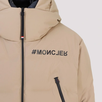 Shop Moncler Grenoble  Fellberg Down Jacket Wintercoat In Nude &amp; Neutrals