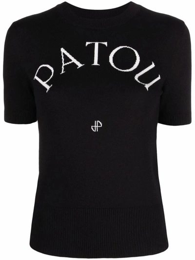 Shop Patou Top With Logo In Black
