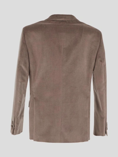 Shop Pt Torino Velvet Suit In Grey