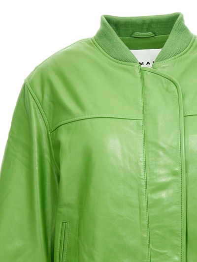 Shop Remain Birger Christensen 'maryan' Bomber Jacket In Green