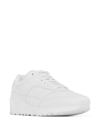 Shop Saint Laurent Bump Leather Sneakers In White