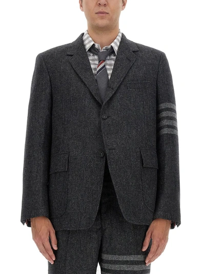 Shop Thom Browne Jacket 4bar In Grey