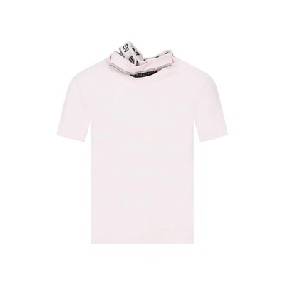 Shop Y/project Triple Collar Fitted T-shirt Tshirt In Pink &amp; Purple