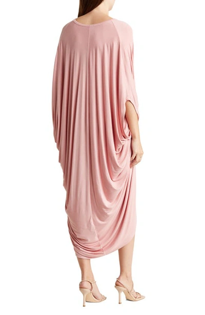 Shop Go Couture Batwing Sleeve Caftan Dress In Mauve