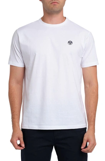 Shop North Sails Logo Cotton Graphic T-shirt In White