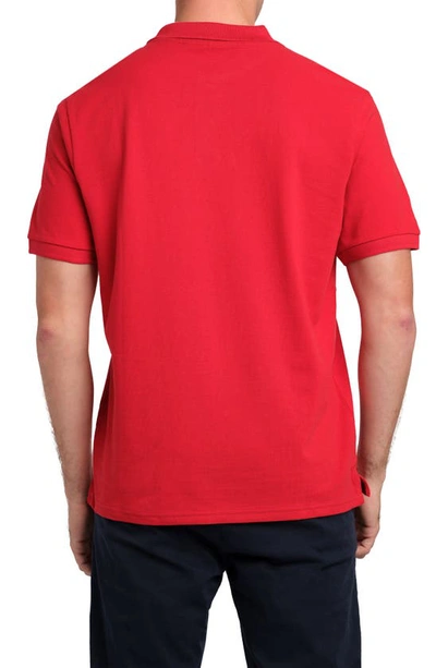 Shop North Sails Logo Patch Cotton Polo In Red