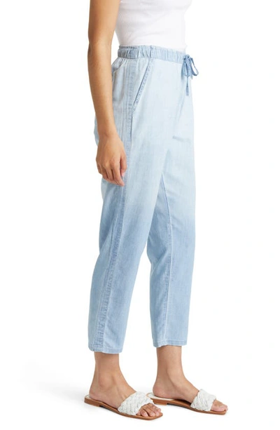 Caslon Drawstring Chambray Pants In Medium Chambray Slub