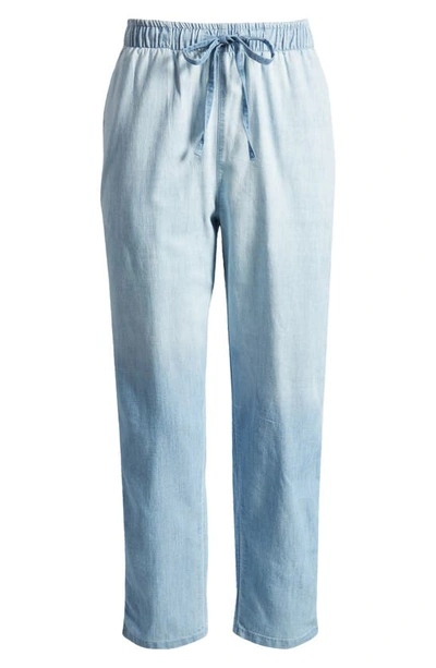 Caslon Drawstring Chambray Pants In Medium Chambray Slub