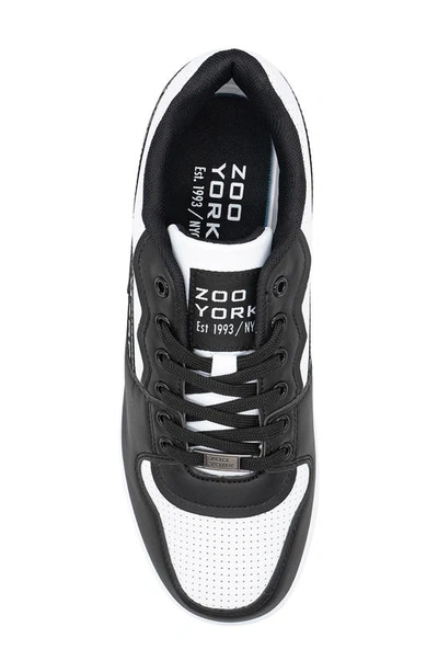 Shop Zoo York Deck Faux Leather Basketball Sneaker In Black/ White