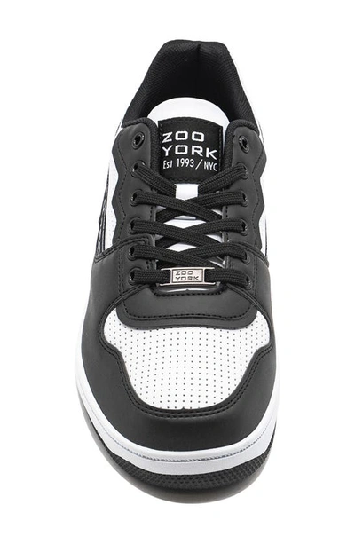 Shop Zoo York Deck Faux Leather Basketball Sneaker In Black/ White