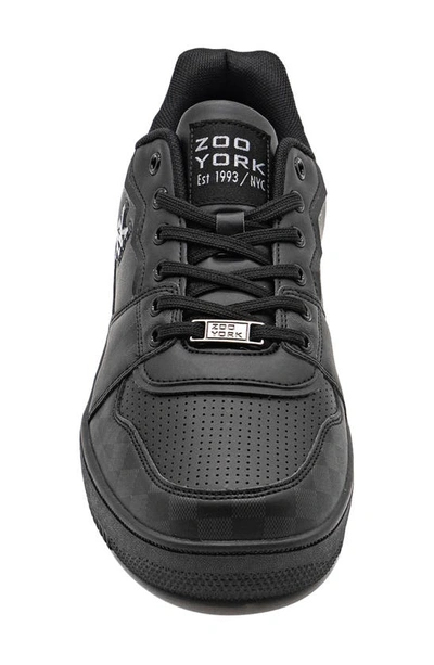 Shop Zoo York Trip Faux Leather Basketball Sneaker In Black