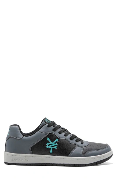 Shop Zoo York Burly Faux Leather Skate Sneaker In Black / Grey