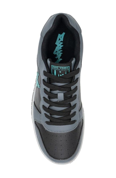 Shop Zoo York Burly Faux Leather Skate Sneaker In Black / Grey