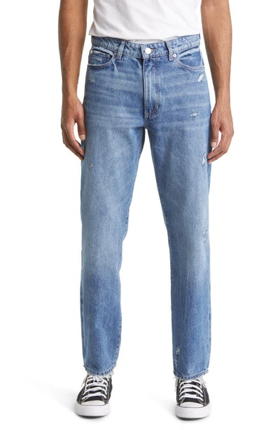 Shop Dl1961 Noah Tapered Straight Leg Jeans In Indigo Distressed