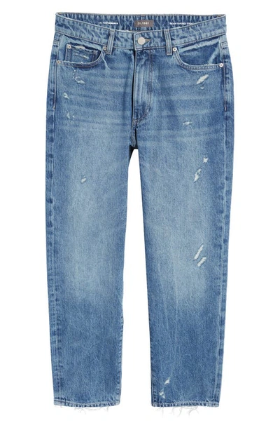 Shop Dl1961 Noah Tapered Straight Leg Jeans In Indigo Distressed