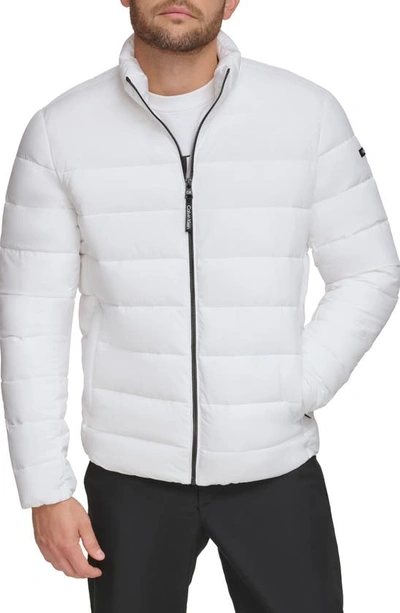 Calvin Klein Men's Stretch Puffer Jacket In White