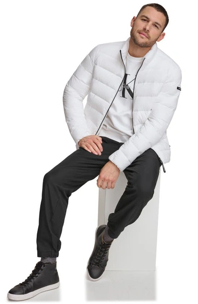 Calvin Klein Men's Stretch Puffer Jacket In White