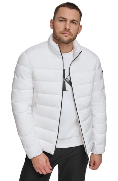 Calvin Klein Men's Stretch Puffer Jacket In White