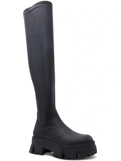 Aldo Grandmode Womens Faux Leather Pull On Over-the-knee Boots In Multi