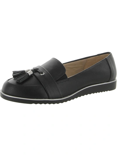 Shop Lifestride Zee Tassel Womens Flat Slip On Loafers In Black