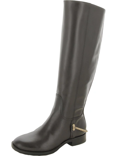 Sarto Franco Sarto Lindy Womens Leather Round Toe Knee-high Boots In Black